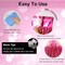 Hot Pink Backdrop Curtains - 3 Pack of 3.2x8.2ft Hot Pink Foil Fringe Curtains Streamers Backdrop for Birthday Party Valentines Backdrop Decorations